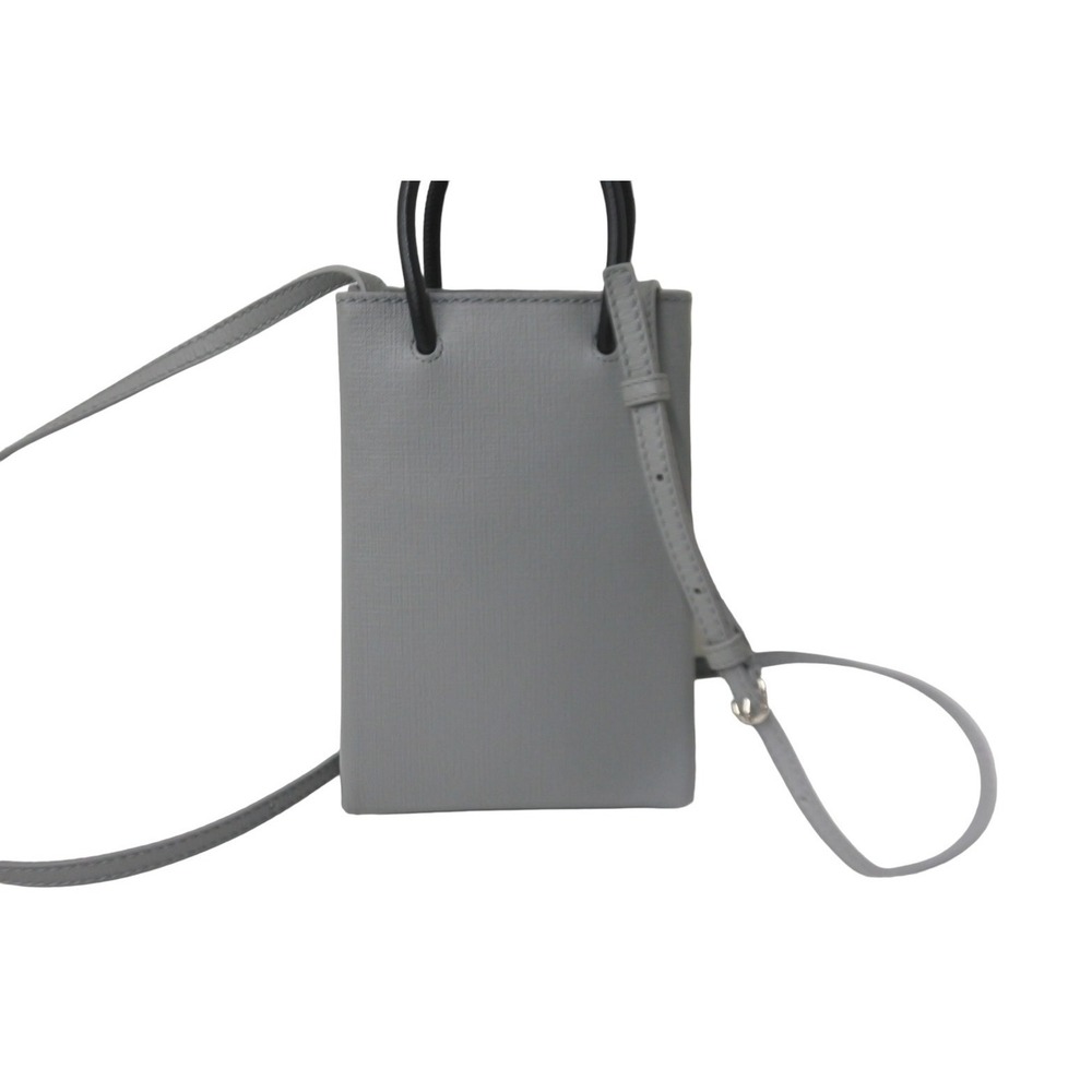 BALENCIAGA shoulder bag shopping phone holder gray leather - Picture 3 of 10